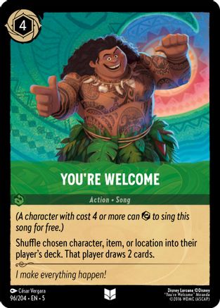 You're Welcome (5-096) (Cold Foil)