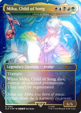 Miku, Child of Song - Child of Alara (Rainbow Foil) (SLD-1599)