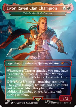 Eivor, Raven Clan Champion - Najeela, the Blade-Blossom (Rainbow Foil) (SLD-1557)