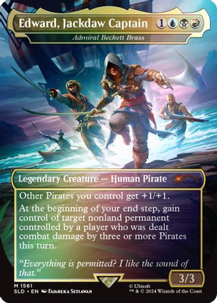 Edward, Jackdaw Captain - Admiral Beckett Brass (Rainbow Foil) (SLD-1561)