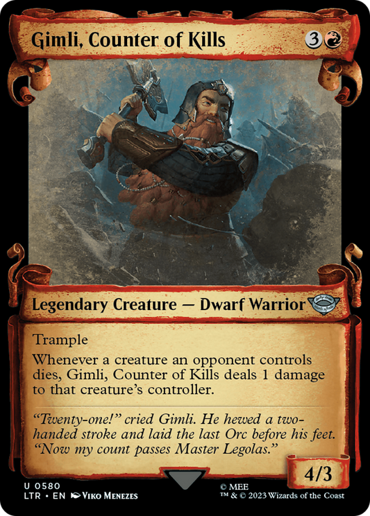 Gimli, Counter of Kills (LTR-580) (Showcase) (Scroll) (Foil)
