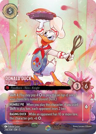 Donald Duck - Pie Slinger (Enchanted) (5-214) (Holofoil)