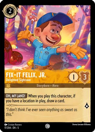 Fix-It Felix, Jr. - Delighted Sightseer (5-017) (Cold Foil)