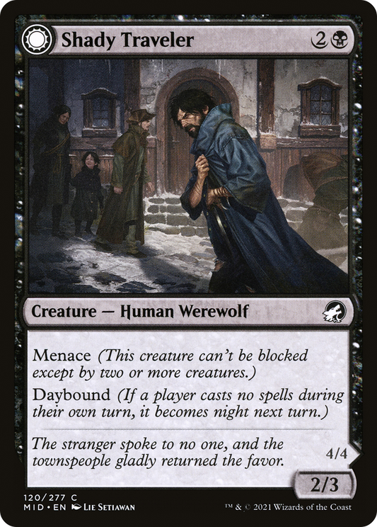 Shady Traveler // Stalking Predator (MID-120) (Foil)