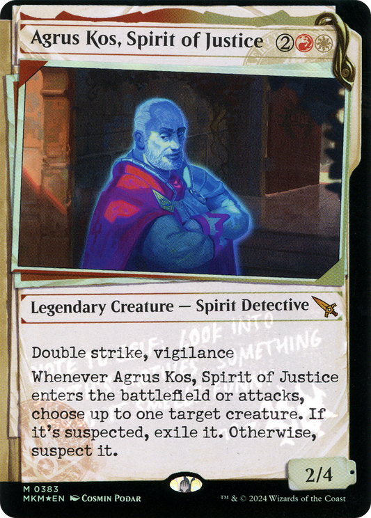 Agrus Kos, Spirit of Justice (MKM-383) (Showcase) (Invisible Ink) (Foil)