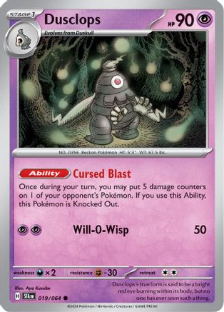 Dusclops (SFA-019) (Reverse Holofoil)