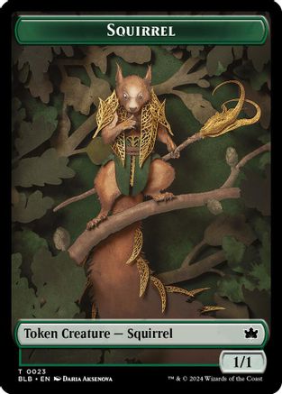Squirrel // Darkstar Augur Double-Sided Token (BLB-23 // 11) (Foil)