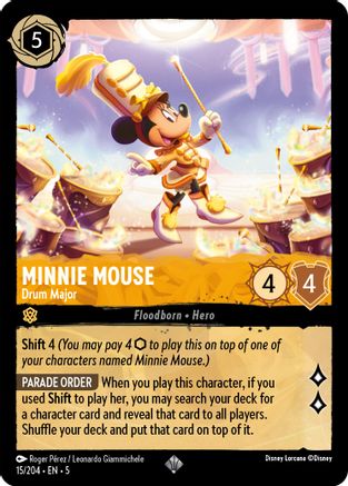 Minnie Mouse - Drum Major (5-015) (Cold Foil)