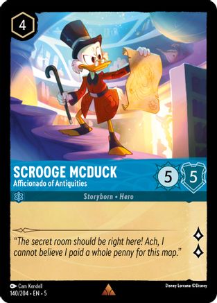 Scrooge McDuck - Afficionado of Antiquities (5-140) (Cold Foil)