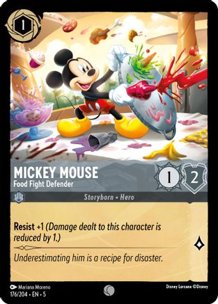 Mickey Mouse - Food Fight Defender (5-176) (Cold Foil)