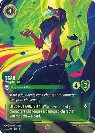 Scar - Vengeful Lion (Enchanted) (5-212) (Holofoil)