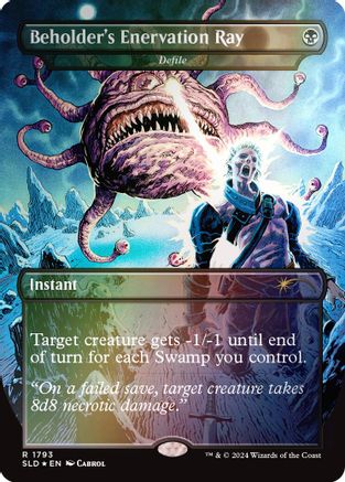 Beholder's Enervation Ray - Defile (Rainbow Foil) (SLD-1793)