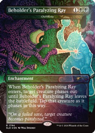 Beholder's Paralyzing Ray - Oubliette (Rainbow Foil) (SLD-1794)