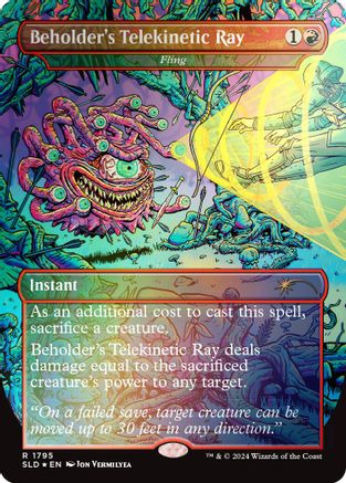 Beholder's Telekinetic Ray - Fling (Rainbow Foil) (SLD-1795)