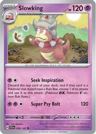 Slowking (SCR-058) (Reverse Holofoil)
