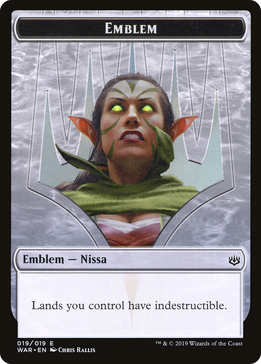 Nissa, Who Shakes the World Emblem (WAR-019)