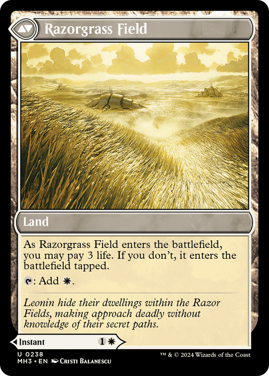 Razorgrass Ambush // Razorgrass Field (MH3-238) (Foil)