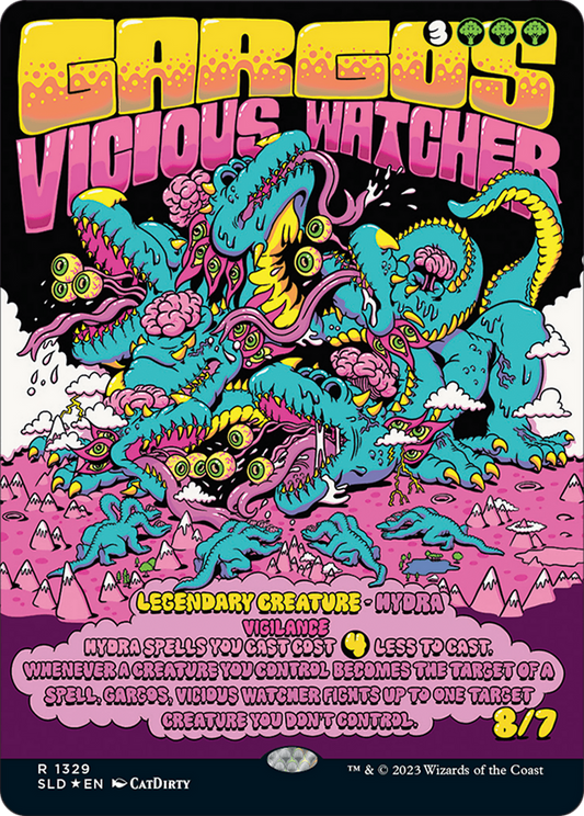 Gargos, Vicious Watcher (SLD-1329) (Borderless) (Foil)