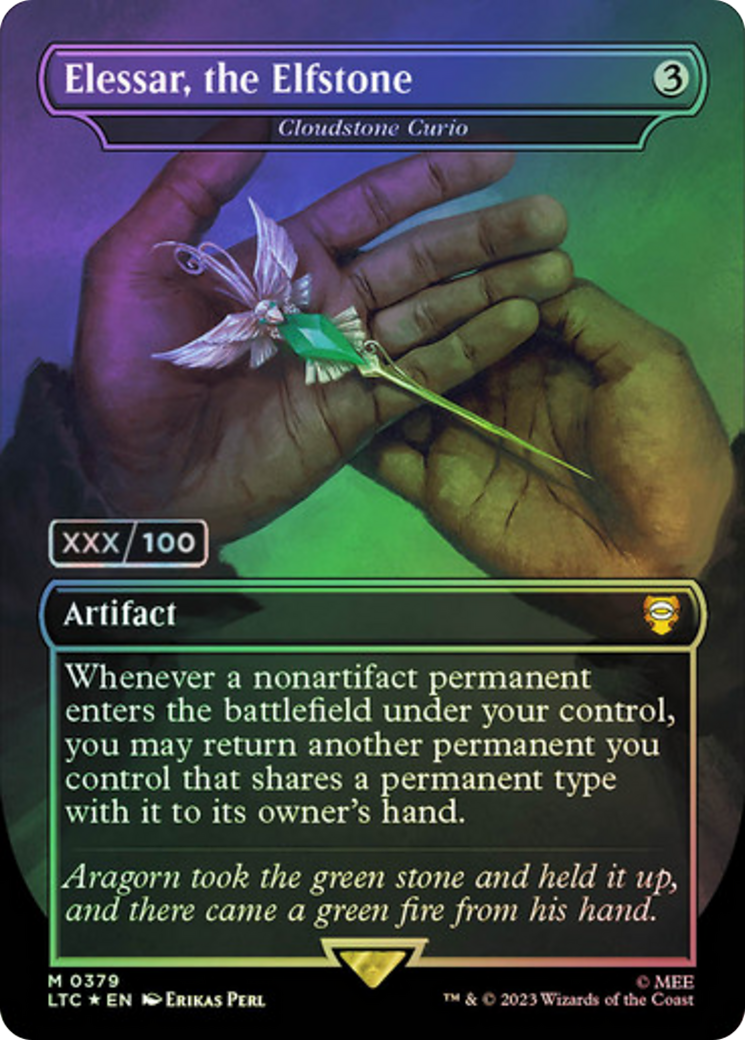 Elessar, the Elfstone / Cloudstone Curio (LTC-379) (Borderless) (Foil) (Serialized)