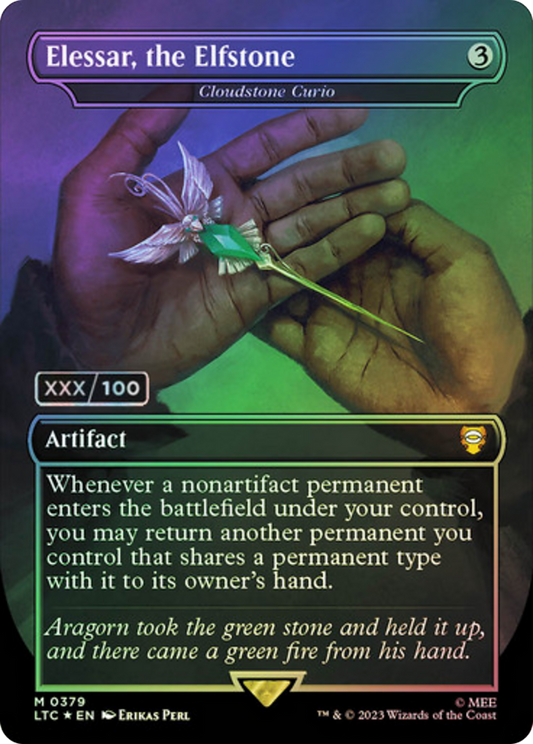 Elessar, the Elfstone / Cloudstone Curio (LTC-379) (Borderless) (Foil) (Serialized)