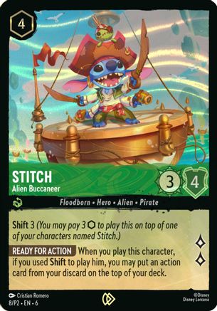 Stitch - Alien Buccaneer (Stitch Collector's Gift Set Promo) (DLPC-008) (Holofoil)