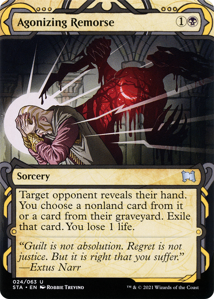 Agonizing Remorse (STA-024) (Showcase) (Borderless) (Foil)