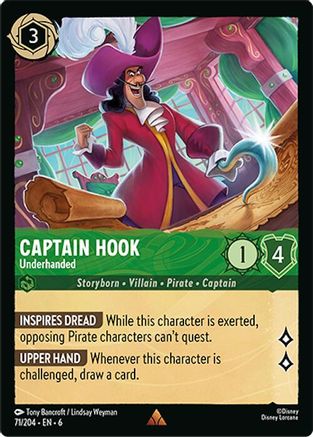 Captain Hook - Underhanded (6-071) (Cold Foil)