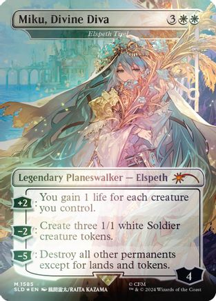 Miku, Divine Diva - Elspeth Tirel (Rainbow Foil) (SLD-1585)