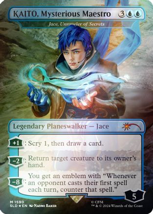 KAITO, Mysterious Maestro - Jace, Unraveler of Secrets (Rainbow Foil) (SLD-1590)