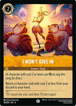 I Won't Give In (6-028) (Cold Foil)