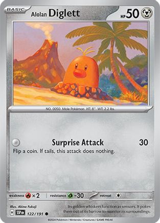 Alolan Diglett (SSP-122) (Reverse Holofoil)