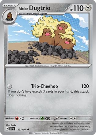 Alolan Dugtrio (SSP-123) (Reverse Holofoil)
