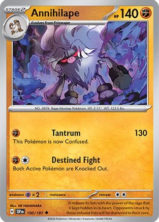 Annihilape (SSP-100) (Reverse Holofoil)