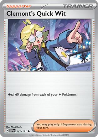 Clemont's Quick Wit (SSP-167) (Reverse Holofoil)
