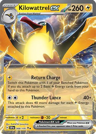 Kilowattrel ex (SSP-068) (Holofoil)