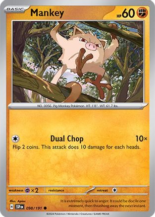 Mankey (SSP-098) (Reverse Holofoil)