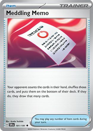Meddling Memo (SSP-181) (Reverse Holofoil)