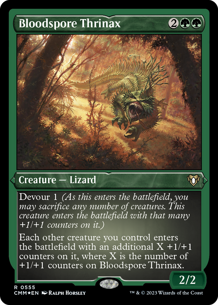 Bloodspore Thrinax (CMM-555) (Etched Foil)