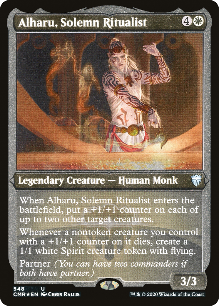Alharu, Solemn Ritualist (CMR-548) (Etched Foil)