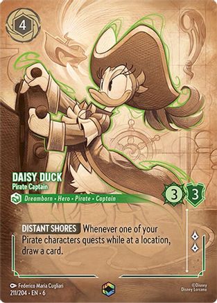 Daisy Duck - Pirate Captain (Enchanted) (6-211) (Holofoil)