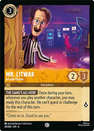 Mr. Litwak - Arcade Owner (6-024) (Cold Foil)