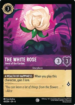 The White Rose - Jewel of the Garden (6-040) (Cold Foil)