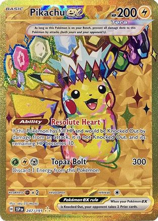 Pikachu ex (SSP-247) (Holofoil)