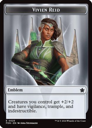 Emblem - Vivien Reid // Elf Warrior Double-Sided Token (FDN-25 // 19)