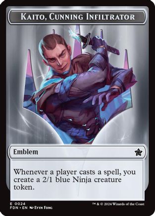 Emblem - Kaito, Cunning Infiltrator // Ninja Doubled-Sided Token (FDN-24 // 12) (Foil)