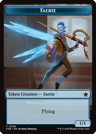 Faerie // Fish Doubled-Sided Token (FDN-9 // 10)