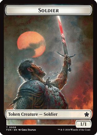 Soldier // Faerie Double-Sided Token (FDN-6 // 9)