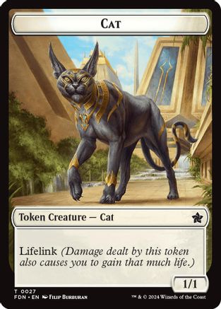 Cat (0027) // Phyrexian Goblin Double-Sided Token (FDN-27 // 31)