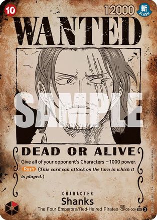 Shanks (004) (Wanted Poster) (OP09-004) (Foil)