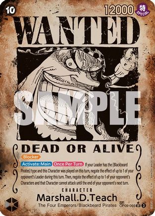 Marshall.D.Teach (093) (Wanted Poster) (OP09-093) (Foil)